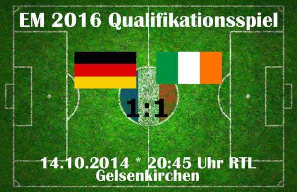 Deutschland gegen Irland 1:1 Ergebnis